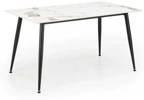 Jedálenský stôl Webster 140 cm, mramor / čierna