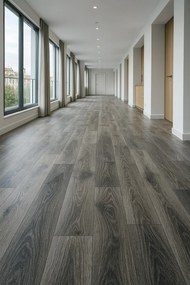 Beauflor, PVC podlaha - lino Blacktex Fumed Oak 966M, na mieru, šíře 3m,4m, šedá, filc, chodba / predsieň