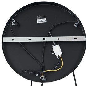 Retro závesná lampa čierna s sivohnedou 3-svetlá - Felt