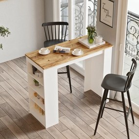 Barový stôl Lux White a Atlantic Pine