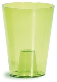 Prosperplast DEA  kvetináč priesvitný matný, 13 cm, Zelená