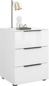 XXXLutz NOČNÝ STOLÍK, biela, 45/60/40 cm - Online Only spálne - 001724000512
