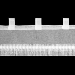 KRÁTKA ZÁCLONA NA PÚTKACH MARY 30X150 CM BIELA