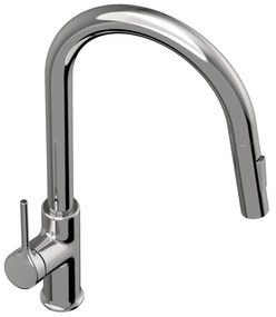 Invena Farsala, drezová batéria s výsuvnou 2-funkčnou výlevkou h-433, chrómová, INV-BZ-40-U01-S