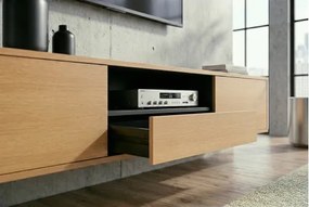 TV-skrinka 47816 Loft 200cm Prírodná Dub Dyha/Čierna  - Komfort-nábytok