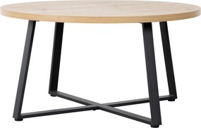 XXXLutz KONFERENČNÝ STOLÍK, čierna, dub artisan, kov, kompozitné drevo, 80/80/42 cm Boxxx - Stolíky do obývačky - 002798024201