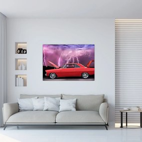 Obraz červeného auta