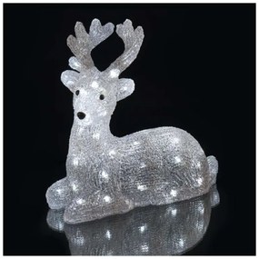 EMOS DCFC06 vianočná dekorácia - jelenček 40 LED V27cm 2,1W studená biela, IP44, časovač, adaptér
