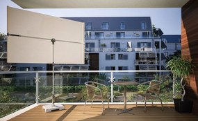 Doppler ACTIVE - balkónová clona 180 x 130 cm  - naklápací slnečník prírodná (slonovinová kost - kód farby 820), 100 % polyester