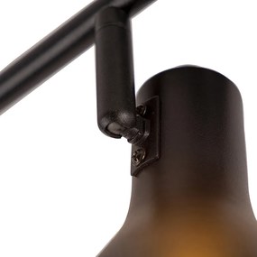 Moderné bodové svetlo čierne so zlatom 4-svetlo - Magno