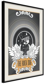 Artgeist Plagát - The Rock Dog [Poster] Veľkosť: 40x60, Verzia: Čierny rám s passe-partout