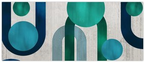 Obraz - Čiary a kruhové tvary (120x50 cm)