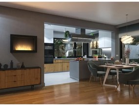 InFire - Nástenný BIO krb 80x56 cm čierna