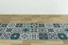 Protišmykový behúň Patchwork - tyrkys