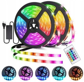 Dekoratívny RGB LED pásik 8mm x 5m s diaľkovým ovládaním IP20 300 LED