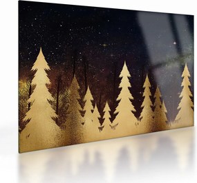 Sklenený obraz - Zlatá noc (70x50 cm)