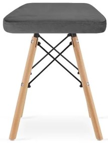 Bestent Taburetka Grey Velvet