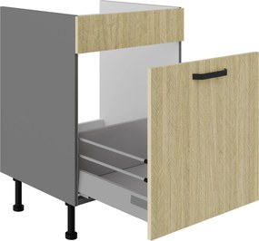 Dolná kuchynská skrinka Scarmi 60 ZL 1S BB (korpus: antracit + front: herringbone scandi). Vlastná spoľahlivá doprava až k Vám domov. 1134834