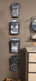 Čierna antik poštová schránka s kvetmi Country Courier - 26*10*35 cm