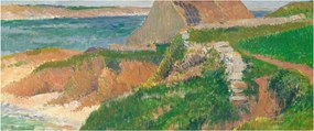 Obraz - Henri Moret, The Island of Raguenez, Brittany, reprodukcia (120x50 cm)