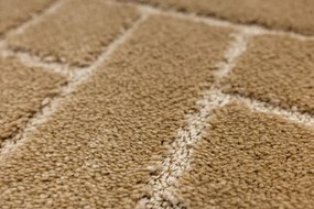 Kúpeľňový koberček Lotus béžový, tehla