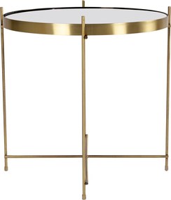 Dizajnový konferenčný stolík Tatum 48 cm zlatý-čierny - Posledný kus - RP