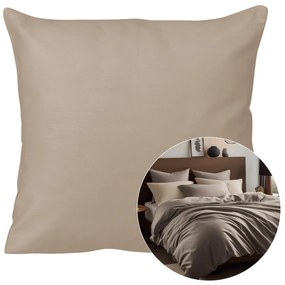 SATÉNOVÁ OBLIEČKA NA VANKÚŠ 041 40X40 CM TMAVOBÉŽOVÁ