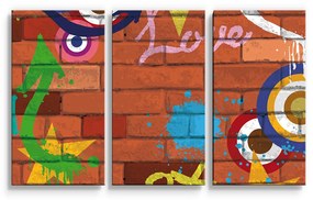 Sablio Obraz - 3-dílný Múr: 120x80 cm