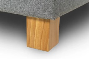 Posteľ Leo s čelami, 90x200, Ľavá, sivá (A55, 90cm, deska/ella, noha E)