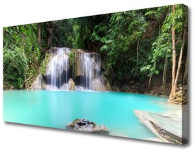 Obraz Canvas Vodopád jazero príroda 140x70 cm