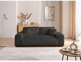 Tmavosivá menčestrová pohovka 213 cm Justin – Ropez