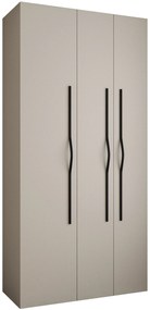 Šatníková skriňa 120 cm Carmela 40-2 (kašmír + čierna). Akcia -20%. Vlastná spoľahlivá doprava až k Vám domov. 1126555