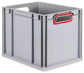 Sada 4 kusov - Eurobox Next Gen 2.0 - Stohovateľná nádoba s otvorenými rukoväťami - Červená - 400 x 300 x 320 mm