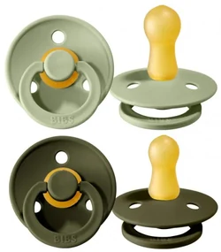 Kaučukové cumlíky BIBS Colour 0m+ 2ks Farba: čierna-biela