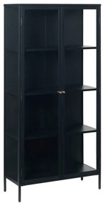 Čierna kovová vitrína 90x190 cm Carmel – Unique Furniture