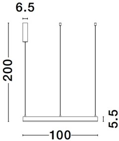 LED luster Motif 100 čierne CCT s diaľkovým ovládaním