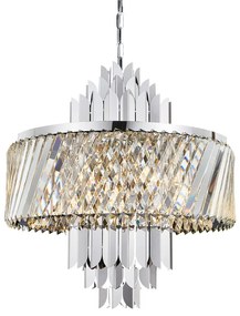 Luster Margot, 1x krištáľové/chrómové kovové tienidlo, (fi 55cm), ch