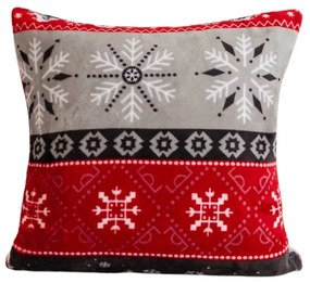 Mikroplyšová obliečka na vankúšik SNOWY FOREST 45x45 cm, sivá