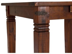 furniture-nabytek.cz - Masívny jedálenský stôl Catana z borovice, hnedý, lakovaný, štvorcový – 90×90×76 cm