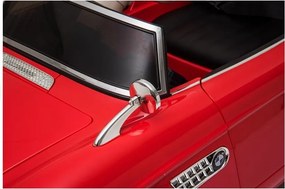LEAN CARS Elektrické autíčko BMW Retro, LED, MP3, diaľkové ovládanie, červené lakované