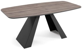 Rozkladací jedálenský stôl JONES antracitový hnedý dub Rozmer stola: veľkosť-180cm