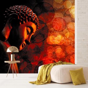 Fototapeta - Budha v červených tónoch (147x102 cm)