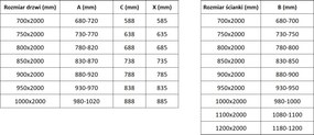 Mexen Exo, sprchovací kút s krídlovými dverami 95 x 85 cm, 6mm číre sklo, chrómový profil, 817-095-085-01-00