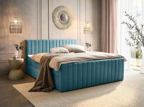 XXXLutz AMERICKÁ POSTEĽ, 160/200 cm, svetlomodrá Boxxx - Online Only spálne - 002444002510