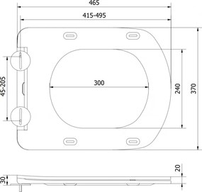 Mexen Vito, toaletné WC sedadlo s pomalým zatváraním, duroplast, biela lesklá, 39174000