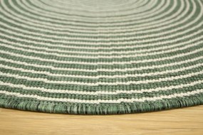 Šnúrkový obojstranný koberec Brussels 205262/10510 zelený kruh