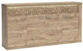 Komoda Nature 09 (s LED osvetlením) (dub ribbeck). Akcia -21%. Vlastná spoľahlivá doprava až k Vám domov. 1057913