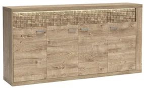 Komoda Nature 09 (s LED osvetlením) (dub ribbeck). Akcia -21%. Vlastná spoľahlivá doprava až k Vám domov. 1057913