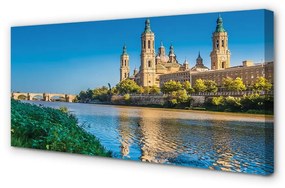 Obraz na plátne Španielsko Katedrála rieky 125x50 cm