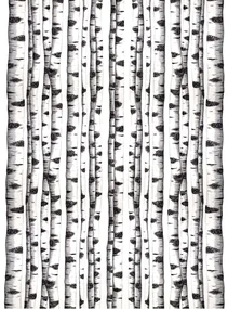 Akustický záves SKOGSBRYN, 1400x2200 mm, les
